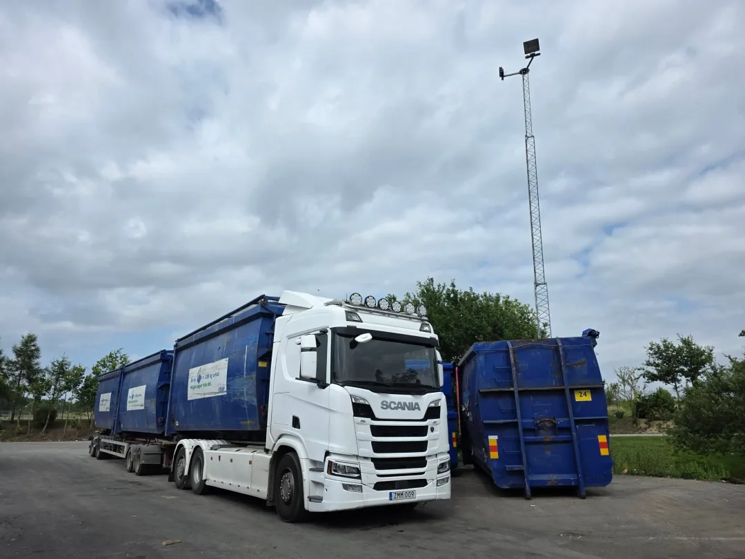 Containertransport på slap